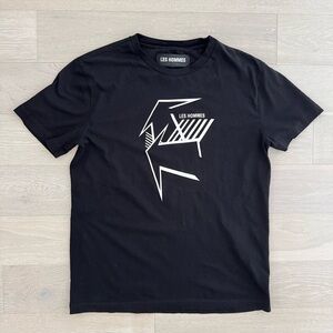 Les Hommes by Notte Vandebosch Black Graphic T-Shirt - Size Small
